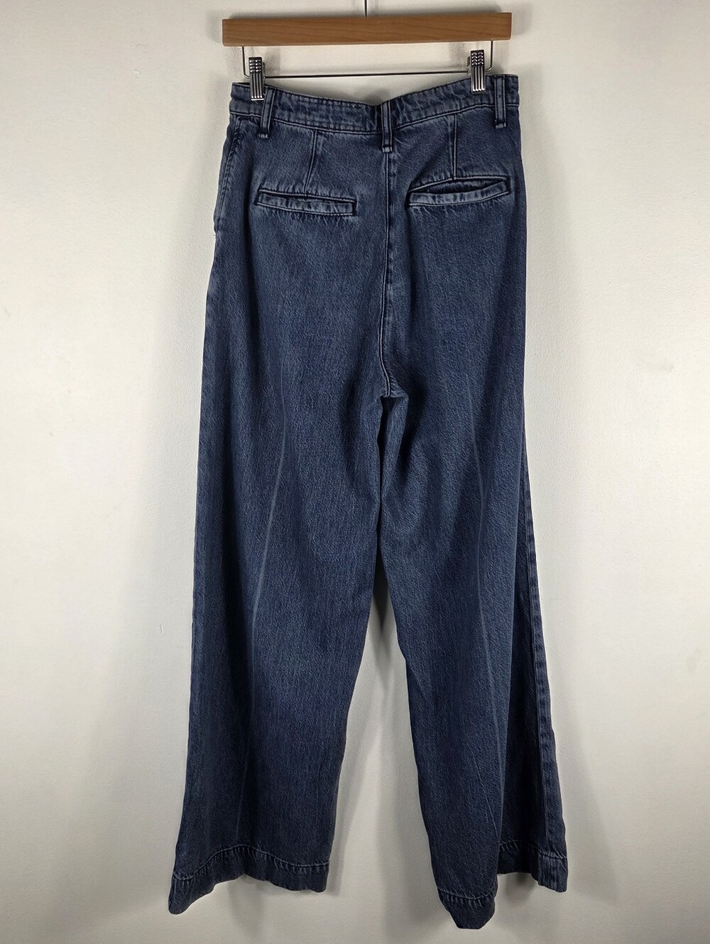 Rag & Bone Featherweight Abigail Pleated Wide Leg High Waist Jeans - Picture 7 of 12